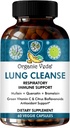 Organic Veda Mullein Turmeric Quercetin Lung Cleanse Capsules - Powerful Bioflavonoids, Superfruits Vitamin C, Bromelain, Mullein Leaf Extract - Bronchial & Clear Lungs Supplement - 60 Vegan Pills