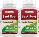 Best Naturals Beet Root Powder 500 mg 180 Capsules (180 Count (Pack of 2))