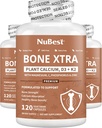 Bone Xtra - Vegan Bone Strength Formula for Stronger Bones, Plant-based Calcium from Marine Algae, Vitamins D3, Vitamin K2, Magnesium, Phosphorus & More for Teens, Adults - 3 Months Supply | 3 Pack