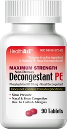 SantéA2Z® Dégonflement PE. Phénylphrine HCl. 10 mg.