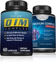 Sunergetic DIM Complex Plus Magnesium Complex - Supports Healthy Bones, Muscles & Teeth, Healthy Balance & Relaxation - DIM Complex 60 ct - Magnesium Complex 120 ct