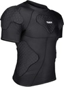 TUOY Men's Padded Compression Shirt Protective Shirt Rib Chest Protector for Football Paintball Baseball