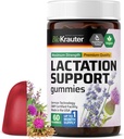 BIO KRAUTER Support d'allaitement Gommies - 60 Chews - Supplément d'allaitement naturel - Goats Rue, Fenugreek, Extraits de chardon de lait - Suppléments d'allaitement végétaliens