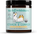 Bark & Whiskers Complexe biologique de vitamine B, 0,85 Oz. (24 g), 60 Scoops, soutient un système nerveux sain et l'endurance, vétérinaire formulé, non-OGM, certifié USDA Organic, Dr. Mercola