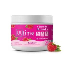 Ultima Replenisher Daily Electrolyte Powder Drink Mix – Raspberry, 30 Servings Canister – Zero Sugar Hydration Powder with 6 Electrolytes & Minerals – Sugar Free, Plant-Based & Keto Friendly