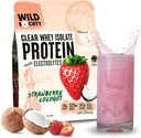 WILD SOCIETY - Clear Whey Protein + Electrolytes - Refreshing Whey Protein Isolate Powder - 20g Protein, 0 Added Sugar, GMO-Free, Natural Flavors & Colors - Strawberry Coconut, 16 oz