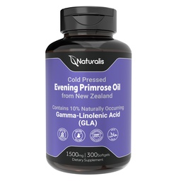 Naturalis Evening Primrose Oil 300 Mini-Softgels | 100% from New Zealand | 100% Cold-Pressed Formula to Support Hormonal Balance and Overall Women's Wellness.*
