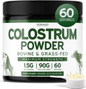 Colostrum Supplement Powder 90g (60 Servings of 1.5g Pure Bovine Colostrum Std. to Contain 20% IgG Immunoglobulins) Grass Fed Powder - No Fillers, Third Party Tested, Unflavored & USA Made