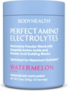 BodyHealth PerfectAmino Electrolytes Poudre Sans Sucre, Sans Sucre Keto Electrolytes à jeun Mélange de boisson, Poudre d'hydratation avec Trace Minerals - Pastèque - 30 portions