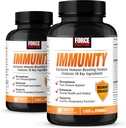 FORCE FACTOR Immunity, Immune Support Booster with Elderberry and 1000mg of Vitamin C, Plus Vitamin D, Zinc, Probiotics, Antioxidants, and Echinacea for Immune Health Defense, 90 Count (Pack of 2)