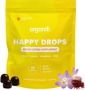 Organifi Bonnes gouttes - Superfood quotidien Gummies heureux pour les adultes - Supplément de soutien de l'humeur pour l'équilibre, la joie, l'énergie et prendre le bord hors - Saveur de citron doux - 60 Gummies
