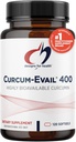 Designs for Health Curcum-Evail 400 - Biodisponible Curcumin Curcumin Suppléments - Evail Emulsion Technology - Curcumin C3 Complex avec Turmeric Huile + Vitamine E, non OGM (120 softgels)