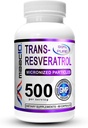 MAAC10 Trans Resveratrol 500mg Supplement (Micronized Pharmaceutical Grade 99% Pure Trans-Resveratrol Extract + BioPerine for Superior Absorption) (2X 250mg Capsules 60ct)