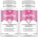 (2 Pack) Femi Pro Probiotics - FemiPro Advanced Formula Bladder Control Support, Microbiome Balance, Healthy Urinary System, 120 Capsules