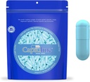 Capsuline Colored Size 00 Empty Vegan Capsules - 1000 Count - Empty Veggie Pill Capsules - DIY Vegetable Capsule Filling - Empty Caps - Kosher and Halal Certified - Non-GMO Certified (Aqua Blue)