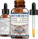 Antibiotiques pour les chats - Antibiotiques naturels pour le soulagement de la démangeaison allergique, stimulation immunitaire - Antibiotiques pour la stimulation immunitaire, infections urinaires - Vitamines supplémentaires pour le chat et le chien, 2 fl oz