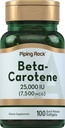 Piping Rock Beta Carotene 25000 IU Softgels | 7500 mcg | 100 Count | Vitamin A Supplement | Non-GMO, Gluten Free