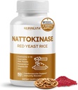NATTOKINASE 11-in-1 Formula - with Red Yeast Rice Coenzyme Q-10 Quercetin, Milk Thistle, Resveratrol - Non-GMO, Gluten-Free, Soy-Free