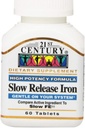 21st Century Slow Release Iron Tablets - 60 ct, Pack of 6 - Packaging May Vary