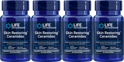 Life Extension Skin Restoring Ceramides, 30 Liquid Vegetarian Capsules (Pack of 4)