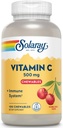 SOLARAY Chewable Vitamin C 500 mg, Natural Cherry Flavor with Natural Sweeteners, Antioxidant and Immune Support Supplement with Whole Food Base, 60-Day Guarantee, 100 Servings, 100 Chewables