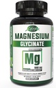 ZYY Pure Magnesium Glycinate Capsules 1000mg Maximum Strength, Chelated for High Absorption Magnesium Supplement for Sleep, Muscle, Brain, Bone and Heart Health, 3rd Party Tested, 180 Capsules