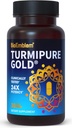 BioEmblem Curcumine curcumine avec TurmiPure cliniquement étudié - 1 petite capsule quotidienne, 24x Absorption plus que d'autres - Soutien conjoint, suppléments de tumérique d'inflammation saine - Non-OGM - 30 portions