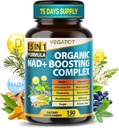 VEGATOT NAD+ Boosting Complex - NAD Supplements for Women & Men 15-in-1 Formula with Resveratrol Turmeric Quercetin Rosemary Bilberry Sage Green Tea
