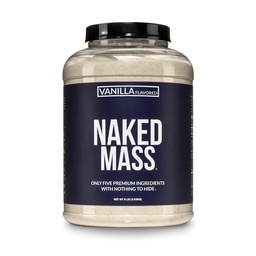 NAKED Vanilla Mass - All Natural Vanilla Weight Gainer Protein Powder - 8lb Bulk, NSF Certified, GMO Free, Gluten Free & Soy Free, No Artificial Ingredients - 1,260 Calories - 11 Servings