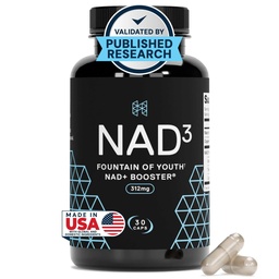 HPN NAD+ Booster – Nicotinamide Riboside Alternative (NAD3) for Men & Women | Anti Aging NRF2 Activator, 312 mg per Serving – Natural Energy Supplement for Longevity & Cellular Health, 30 Veggie Pills