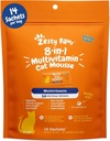 Zesty Paws 8-in-1 Multivitamin Cat Vitamins & Supplements Mousse - Cat Vitamins for Indoor Cats - Healthy Treat Squeeze Up for Gut, Immune, Heart, Skin & Coat Support - Chicken 14ct