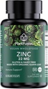 PlantFusion Vegan Zinc Suppléments 22 mg – Complexe alimentaire entier, Citrate de zinc chélaté de Guava Feuille biologique pour support immunitaire, 60 Capsules