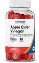 Nutricost Apple Cider Vinegar 500mg, 60 Gummies, Apple Flavored - Gluten Free, Non-GMO, No Corn Syrup