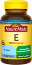 Vitamin E 180 mg (400 IU) dl-Alpha Softgels, 180 Count for Antioxidant Support