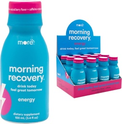 Redressement matinal, Electrolyte à l'énergie, Le chardon de lait Buvez Formulation propriétaire pour hydrater pendant la consommation, très soluble liquide DHM, non OGM, végétalien, sans gluten, baie, boîte de 12