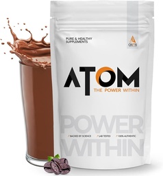 Asitis Nutrition AS-IT-is Atom Whey Protein 1kg/35.2 Oz with Digestive Enzymes | USA Labdoor Certified for Accuracy & Purity | Cafã© Latte Flavor | 27g Protein Cross-Flow Microfiltered Gluten-Free