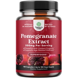 Supplément de grenade avancé antioxydante Superfood - Supplément de polyphénols d'extrait de grenade naturelle pour la santé cardiaque et le soutien articulaire - Reds Superfood Capsules en poudre pour hommes et femmes 180ct