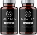 Qualia Mind Nootropics 105 ct 2-Pack | Top Brain Supplement for Memory, Focus, Mental Energy, and Concentration with Ginkgo biloba, Alpha GPC, Bacopa monnieri, DHA & More, (6 Week Supply)