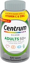 Centrum Argent Adultes 50+ Multivitamine, 325 Comprimés+ Ensemble avec VITACARE Whistle Key Chain pour l'extérieur
