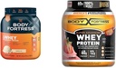 Forteresse du corps 100% Whey, poudre de protéines premium, Vanille, 1,74lbs (paquetage May Vary) et 100% Whey, poudre de protéines premium, fraise, 1,78lbs (paquetage May Vary)
