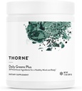 THORNE - Daily Greens Plus - Comprehensive Greens Powder with Matcha, Spirulina, Moringa and Adaptogen, Mushroom and Antioxidant Blends - Refreshing, Mint Flavor 7.2 Oz - 30 Servings