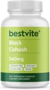 BESTVITE Black Cohosh 540mg (240 Capsules végétariennes) - Pas de stéarate - Pas de remplissage - Vegan - Non OGM - Sans gluten
