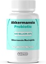 Akkermansia Muciniphilia Probiotique 500 milliards d'AFU pour la santé des Guts, pour l'immunité, le thé vert, le chrome, la vitamine D et la vitamine B12, 60 capsules