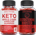 Atlantis Nutrition Vinaigre de cidre de pomme Keto 60 Gummies + Booster de testostérone 2-pack (120 Gummies)
