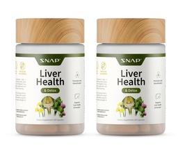 Snap Supplements Liver Health & Detox - Milk Thistle Supplement Supports Healthy Liver and Digestive Health, 60 Vegetarian Capsules (2-Pack)