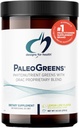 Designs for Health PaleoGreens - Plus de 90 % de poudre à agiter verte biologique avec légumes, baies, enzymes + antioxydants - non-OGM, mélange de boissons, citron-lime (30 portions / 270g)