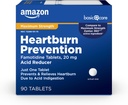 Amazon Basic Care Maximum Strength Famotidine 20mg Tablets, 90 Count, Heartburn Prevention