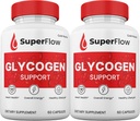 (2 Pack) Capsules de soutien du sang Superflow, pilules SuperFlow Glycogen Tout supplément naturel, 2-Mois.