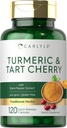 Carlyle Turmeric et Tart Cerise Capsules de 120 Count avec Bioperine, Végétarien, Non-OGM, Supplément sans gluten