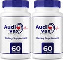 (2 Pack) Audivax - Audi Vax Advanced Max Ear Support, formule naturelle pour promouvoir la santé de l'oreille intérieure, Audi Vax maximum de force pour la santé auditive, pilules auditives officielles, avis Audivax (120 capsules)